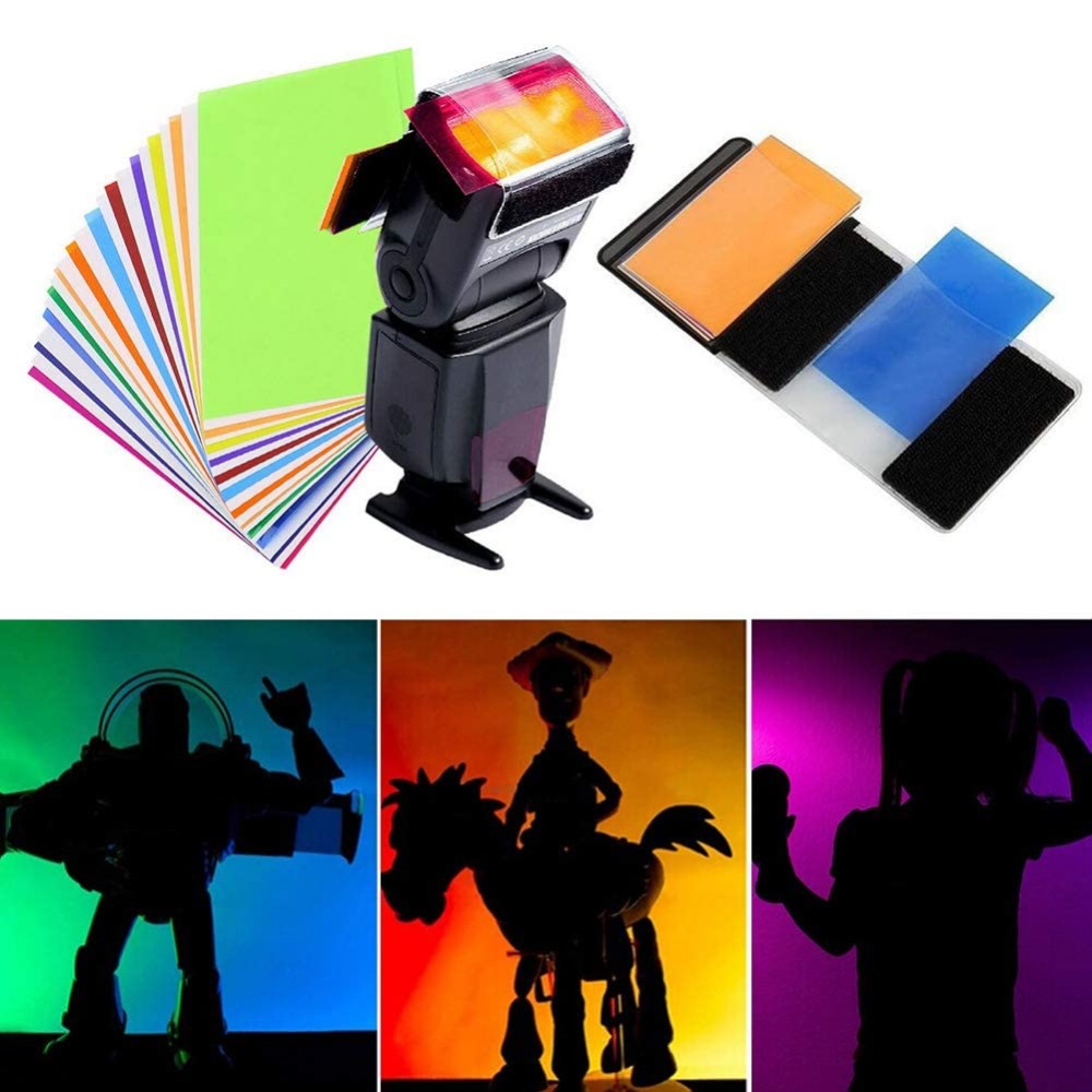Photography Lighting Portrait - 12 Colors Camera Flash Gels Lighting