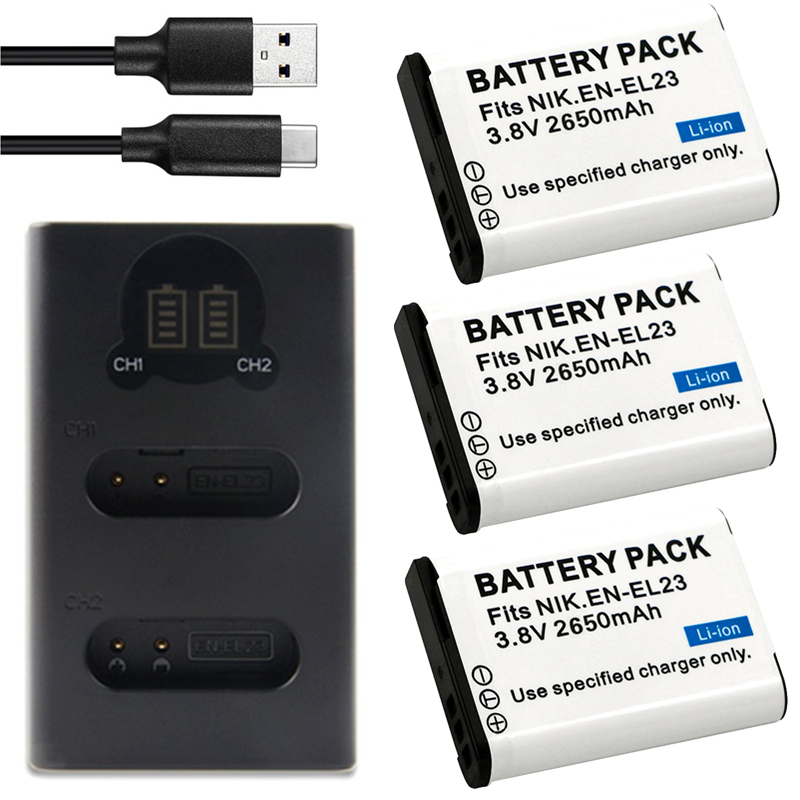 2650mah EN-EL23 ENEL23 EN EL23 - Nikon Camera D3500 recension och pris